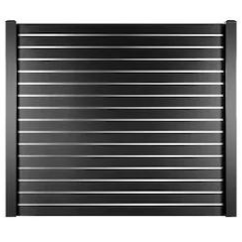 Komplettes Blickdicht-Zaunelement aus Aluminium in Anthrazit